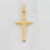 Dije Cruz Cristo 1.5g / 1 1/4 in Dos Oros Amarillo Blanco 18K
