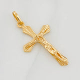 Pendant Cross Christ 1.6g / 1 1/4 in Yellow Gold 18K