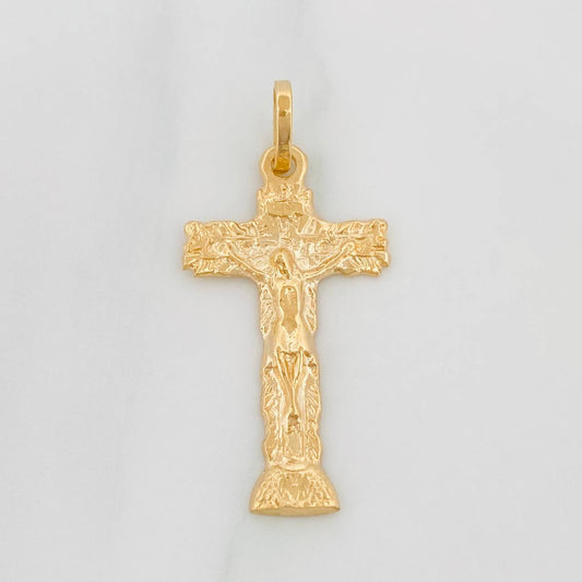 Dije Cruz Cristo 2g / 1 1/4 in Oro Amarillo 18K