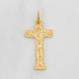 Pendant Cross Christ 2g / 1 1/4 in Yellow Gold 18K