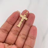 Pendant Cross Christ 2g / 1 1/4 in Yellow Gold 18K
