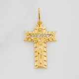 Dije Cruz Cristo  Milagroso 2.1g / 1 in Oro Amarillo 18K