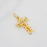 Dije Cruz Cristo  Milagroso 2.1g / 1 in Oro Amarillo 18K