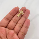 Dije Cruz Cristo Milagroso 1.1g / 1 in Oro Amarillo 18K