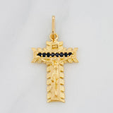 Dije Cruz Cristo Milagroso 2.1g / 1 in Oro Amarillo 18K