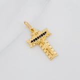 Dije Cruz Cristo Milagroso 2.1g / 1 in Oro Amarillo 18K