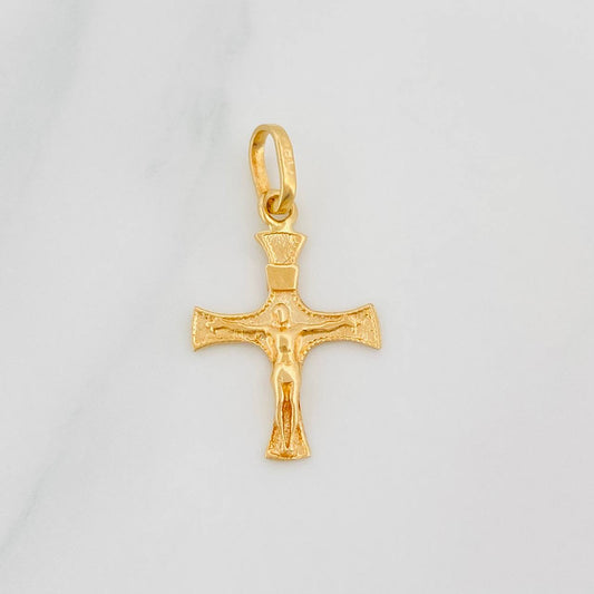 Dije Cruz Cristo 0.75g / 1 in Oro Amarillo 18K