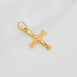 Pendant Cross Christ 0.75g / 1 in Yellow Gold 18K
