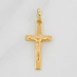 Pendant Cross Christ 1.4g / 1 1/4 in Yellow Gold 18K