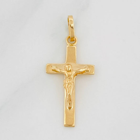 Dije Cruz Cristo 1.4g / 1 1/4 in Oro Amarillo 18K