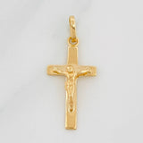 Pendant Cross Christ 1.4g / 1 1/4 in Yellow Gold 18K