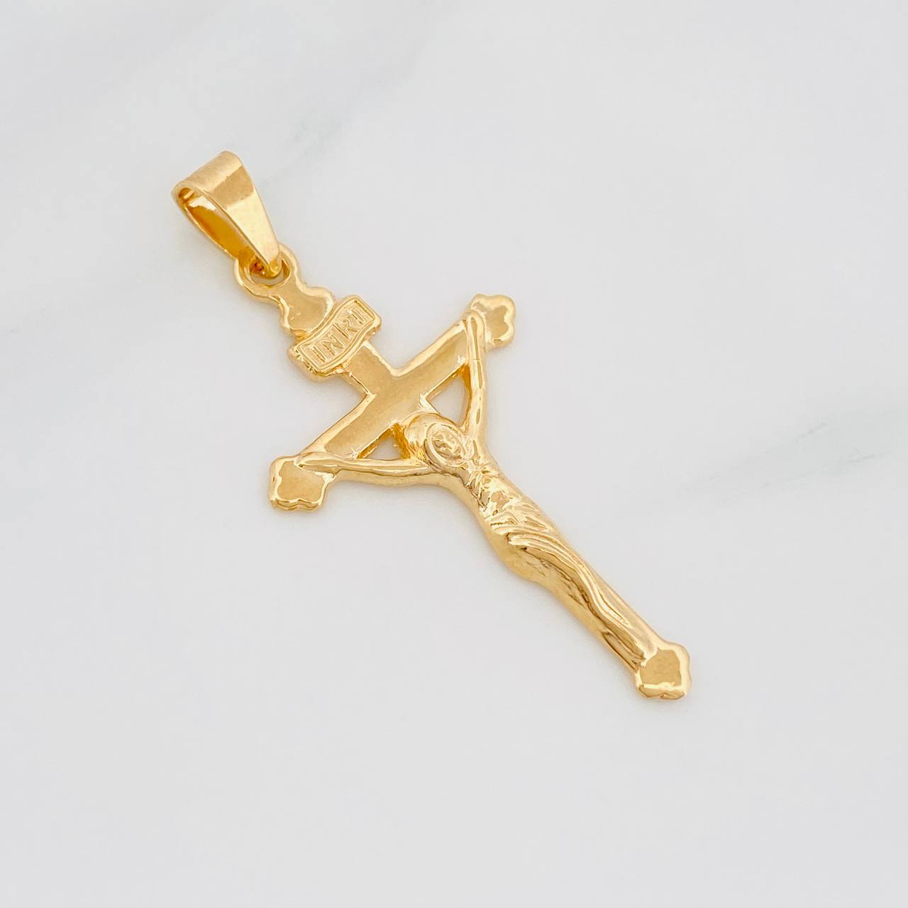 Dije Cruz Cristo 3.8g / 1 3/4 in Oro Amarillo 18K
