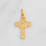 Dije Cruz Rostro Cristo 1.85g / 1 1/4 in Oro Rosa 18K