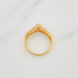 Solitaire Ring 2.2g / Size 6 1/2 Two-Tone Yellow White Gold 18K