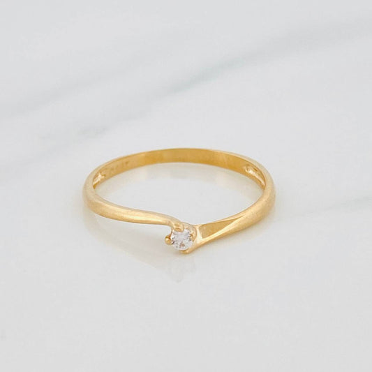 Solitaire Ring 0.95g / T6 1/2 Yellow Gold 18K