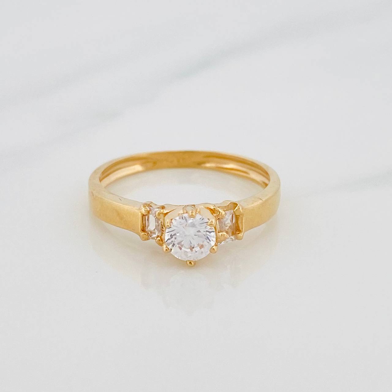 Solitaire Ring 2g / T6 1/2 Yellow Gold 18K