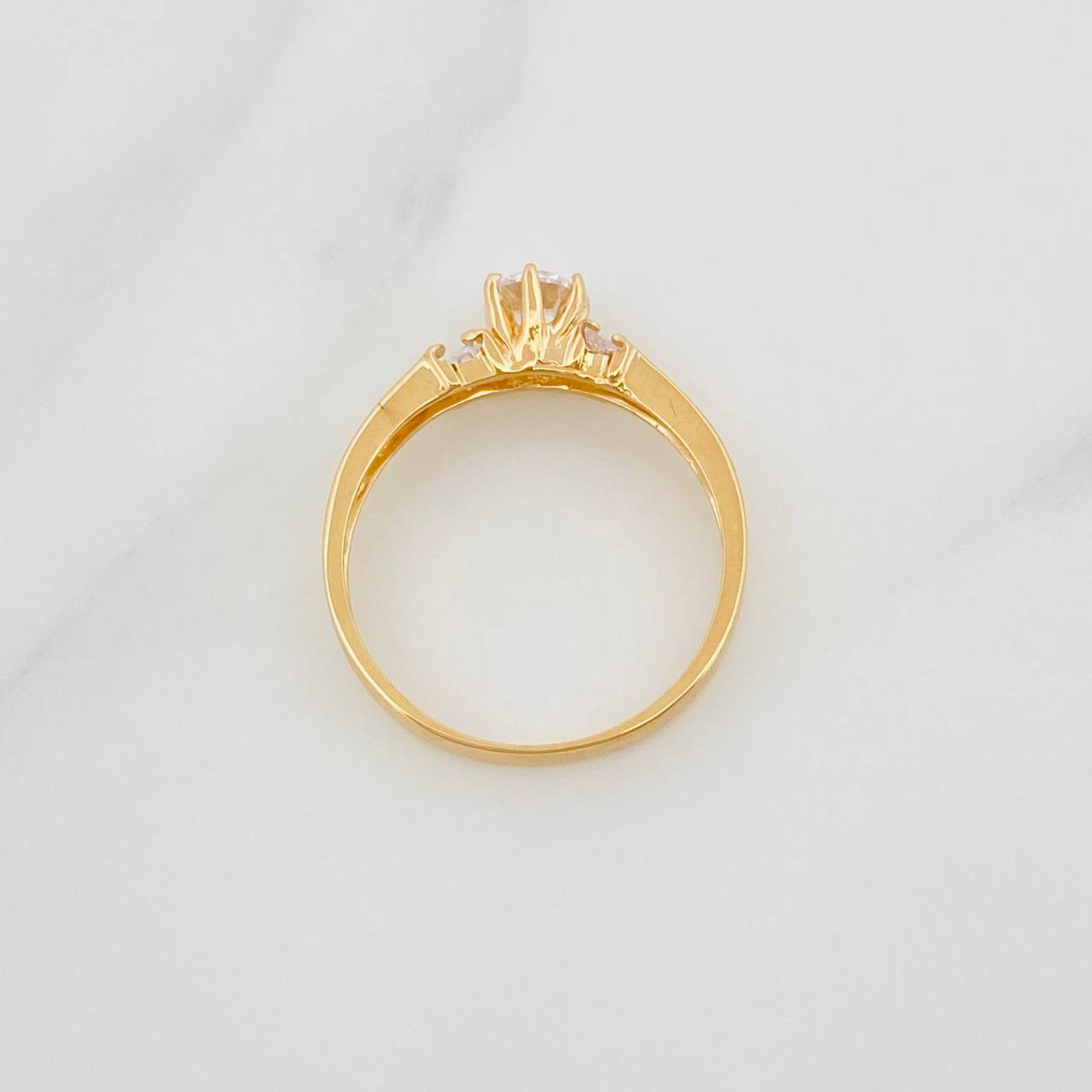 Solitaire Ring 2g / T6 1/2 Yellow Gold 18K