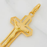 Dije Cruz Cristo 2.9g / 1 1/2 in Oro Amarillo 18K