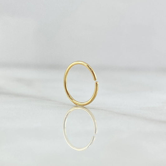 Piercing Aro Liso 0.2 g / 1/2 in Oro Amarillo 18K