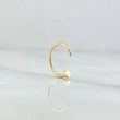 Piercing Media Curva Cabeza Plana 0.3gr / 1.1cm / Oro Amarillo 18K (Joya)