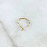 Piercing En Arco Cabeza Plana 0.35gr / 1.5cm / Oro Amarillo 18K (Joya)