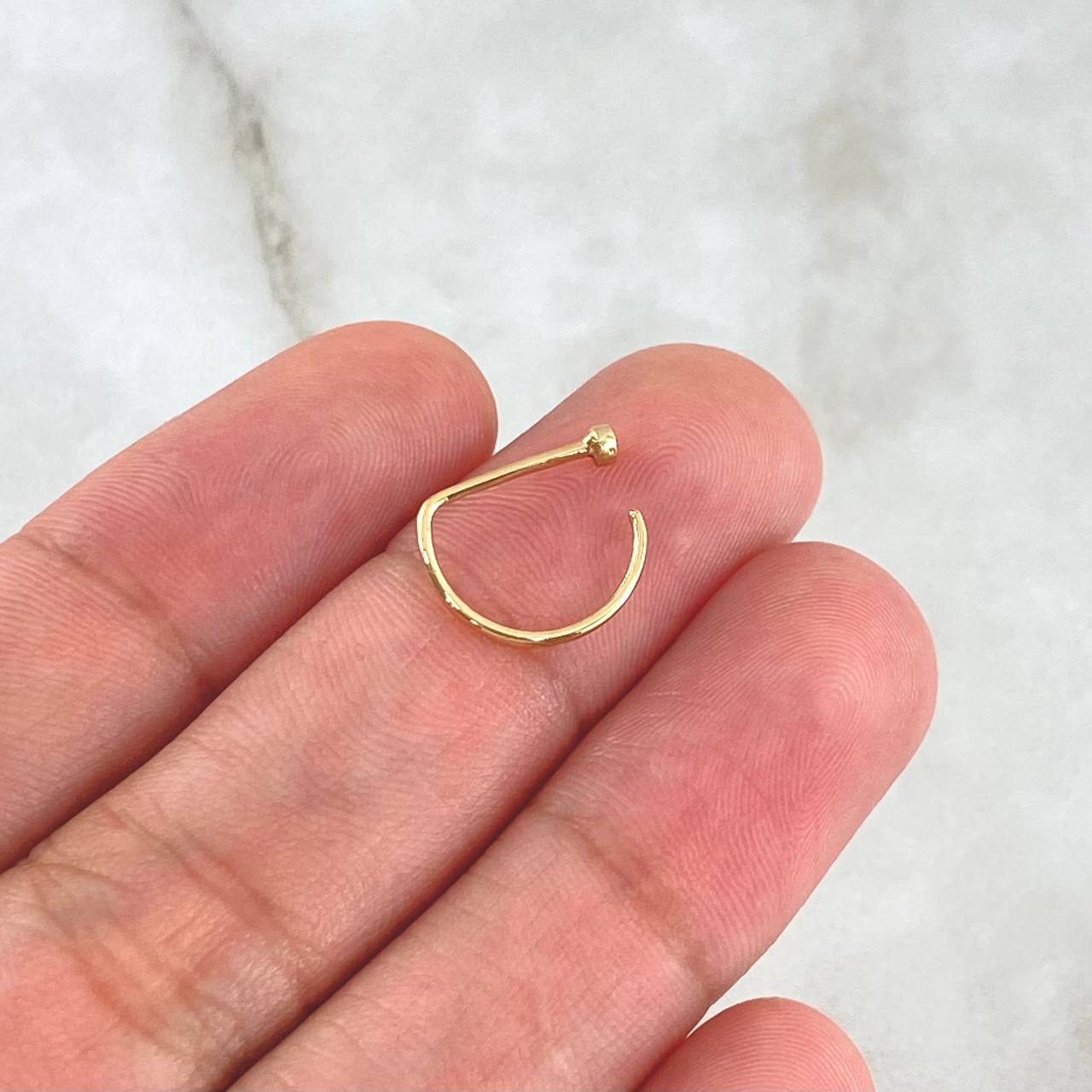 Piercing En Arco 0.35gr / 1cm / Nac.Esp.Oro 18K ©