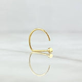Piercing En Arco 0.35gr / 1cm / Nac.Esp.Oro 18K ©
