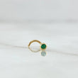 Green Zircon Piercing 0.15gr / 1cm / Special Pearl 18K Gold ©