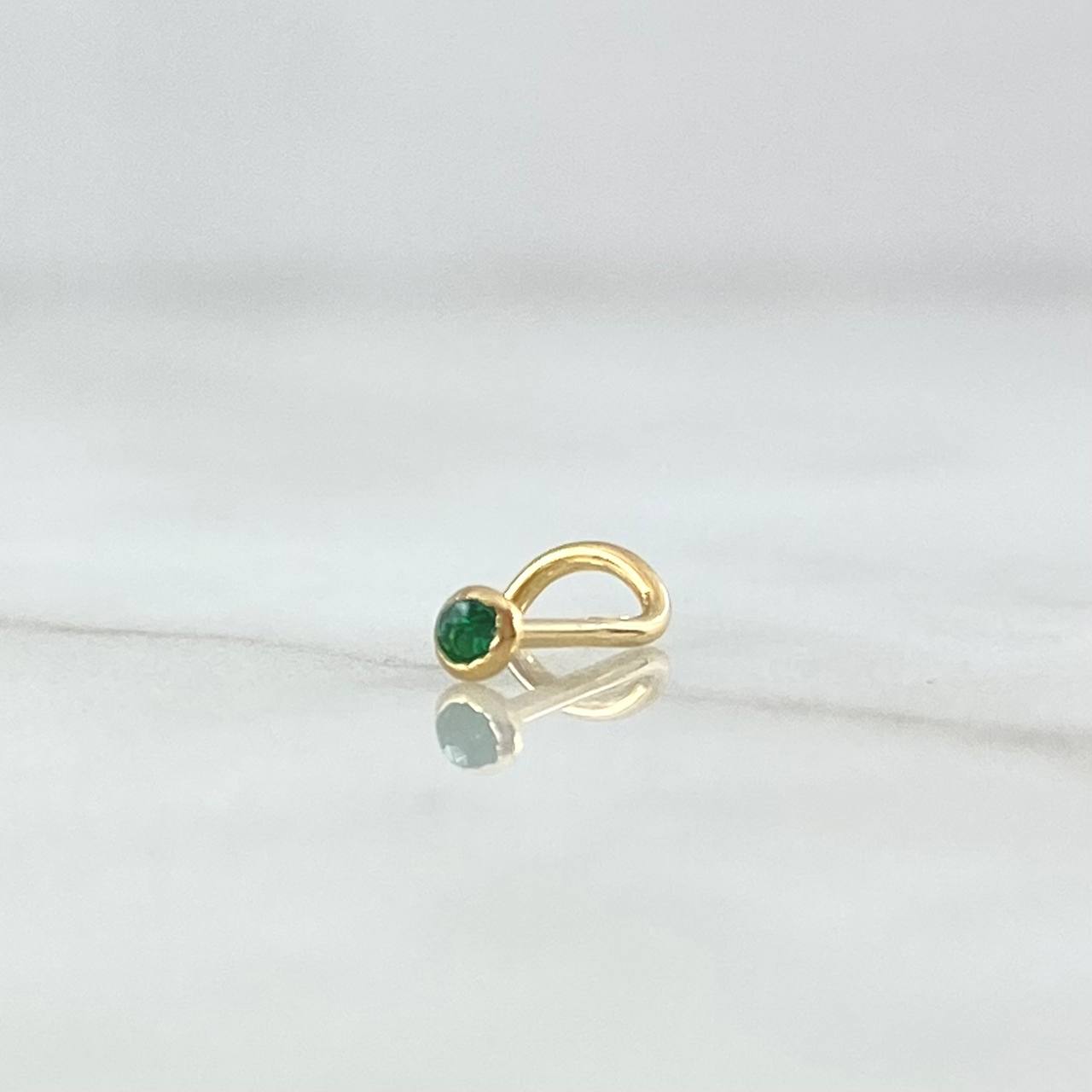 Curved Sparkle Piercing 0.15gr / 1cm / Special Pearl 18K Gold