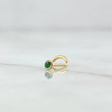 Green Spark Piercing 0.15gr / 1cm / Special Pearl 18K Gold *