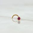 Fuchsia Zircon Piercing 0.15gr / 1cm / Special Birthstone 18K Gold ©