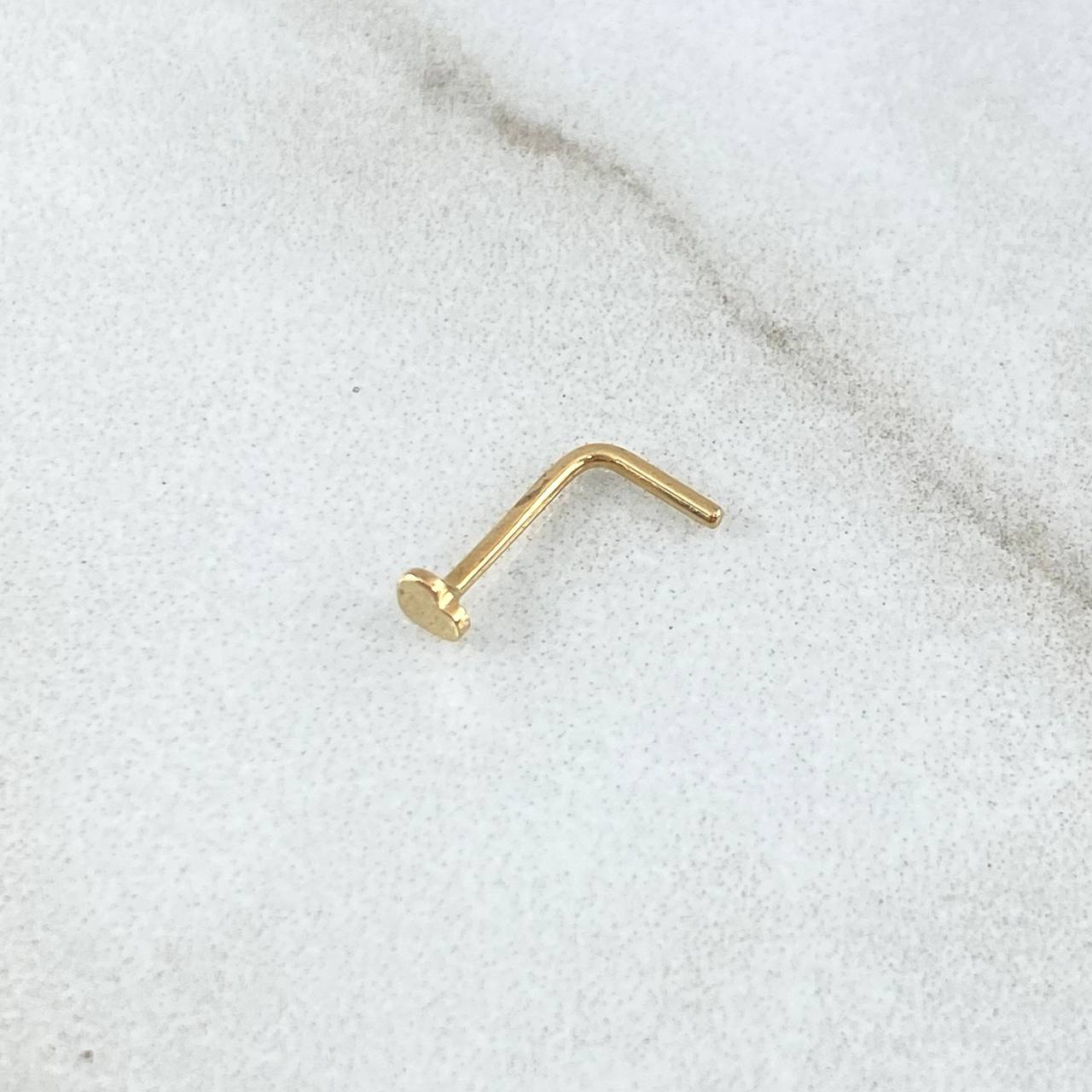 Straight Spark Piercing Flat Heart 0.1gr / 1cm / 18K Yellow Gold (Jewel)