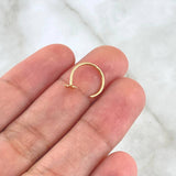 Piercing Media Curva Estrella 0.35gr / 1.2cm / Oro Amarillo 18K (Joya)