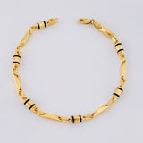 Pulso Rustico Geométrico 4.45g / 7 1/2 in / 3.75mm Oro Amarillo 18K