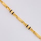 Pulso Rustico Geométrico 4.45g / 7 1/2 in / 3.75mm Oro Amarillo 18K