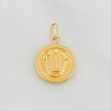 Dije Corona Circular 0.9g / 3/4 in Oro Amarillo 18K