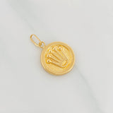 Dije Corona Circular 0.9g / 3/4 in Oro Amarillo 18K