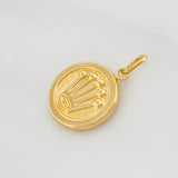 Dije Corona Circular 0.9g / 3/4 in Oro Amarillo 18K