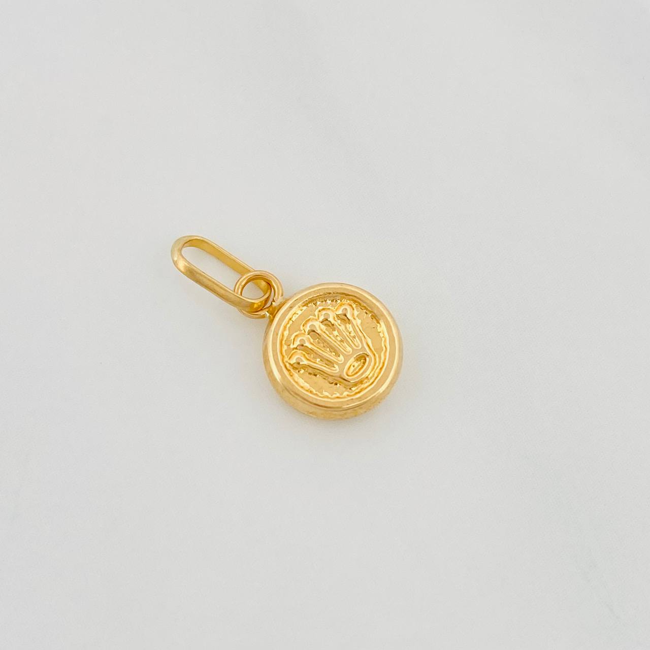 Dije Corona Circular 0.35g / 1/2 in Oro Amarillo 18K