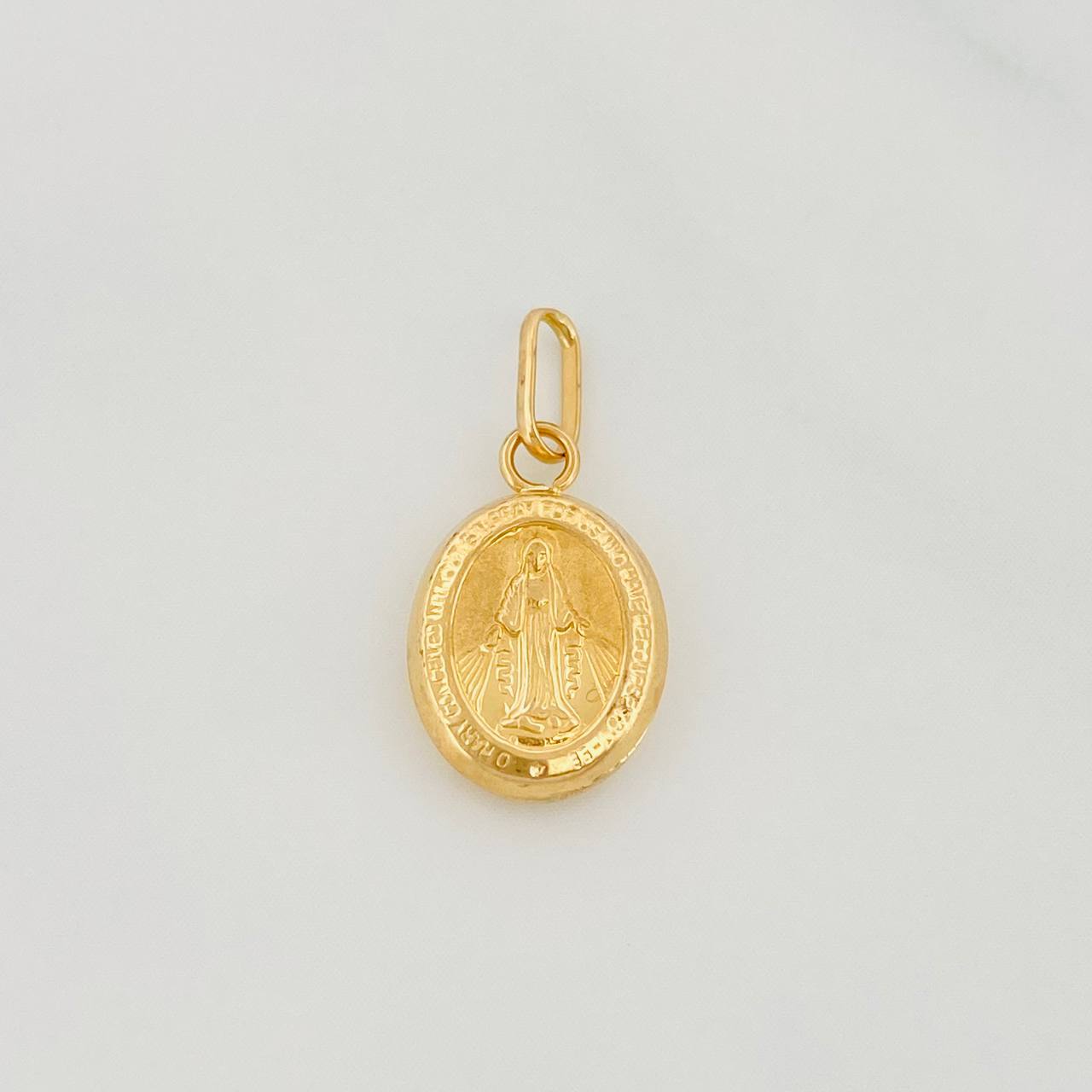 Dije Medalla Virgen Milagrosa 0.45g / 3/4 in Oro Amarillo 18K