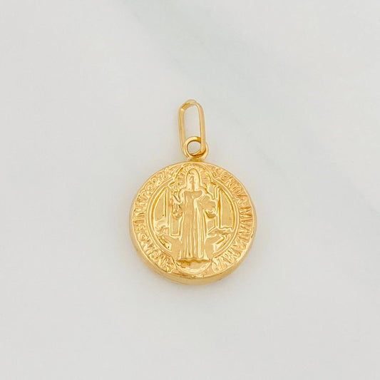 Pendant Medal of Saint Benedict 0.75g / 3/4 in Yellow Gold 18K