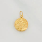 Dije Medalla San Benito 0.75g / 3/4 in Oro Amarillo 18K