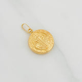 Dije Medalla San Benito 0.75g / 3/4 in Oro Amarillo 18K
