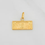 Pendant Dollar Bill 0.8g / 3/4 in Yellow Gold 18K