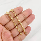 Tobillera GC Trebol 4.05g / 9 in / 3.5mm Oro Amarillo 18K