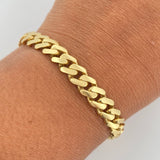Pulso Cubano infinito 13.5gr / 21.6cm / 7.5mm Circones Blancos Oro Amarillo +2 18K &