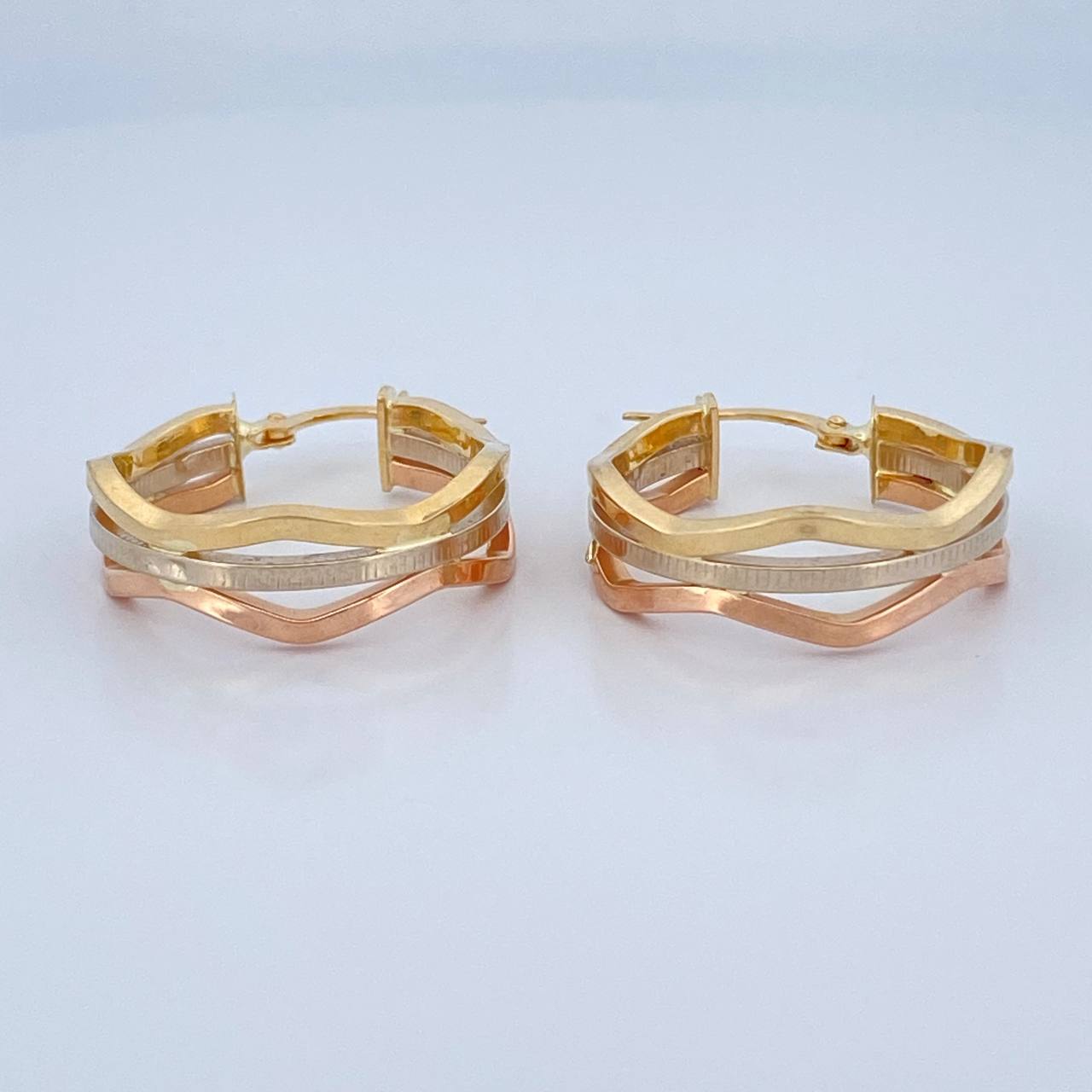 Hoop Earrings Aleja Ondas 3.05gr / 2.7cm / 18K Gold &