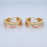 Hoop Earrings Aleja Ondas 3.05gr / 2.7cm / 18K Gold &