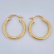 Hoop Earrings Zion 2.8gr / 2.8cm / 18K Gold &