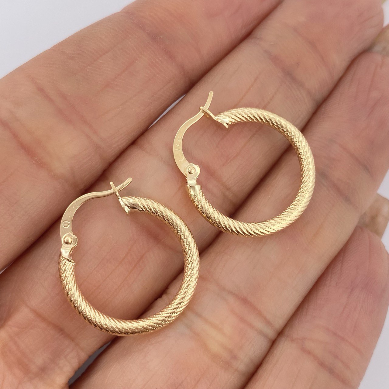 Hoop Earrings Zion 2.8gr / 2.8cm / 18K Gold &